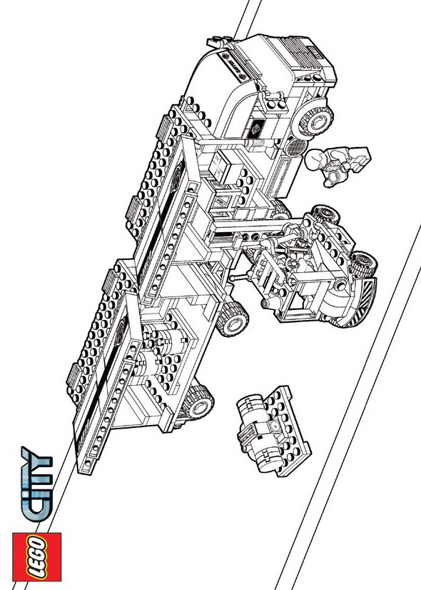 Plansa de colorat cu Lego 31 25